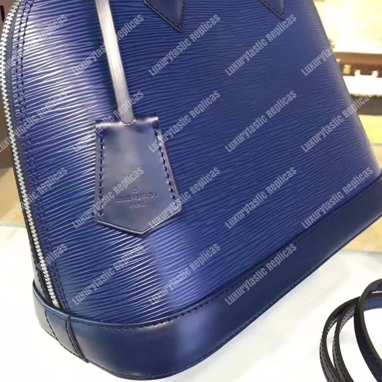 LV Alma PM Epi Leather Indigo