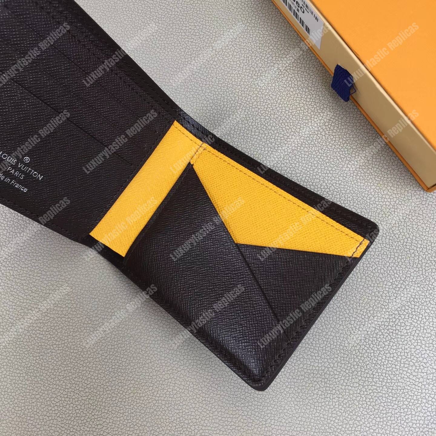 LV Patchwork Multiple Wallet Epi Leather Blue