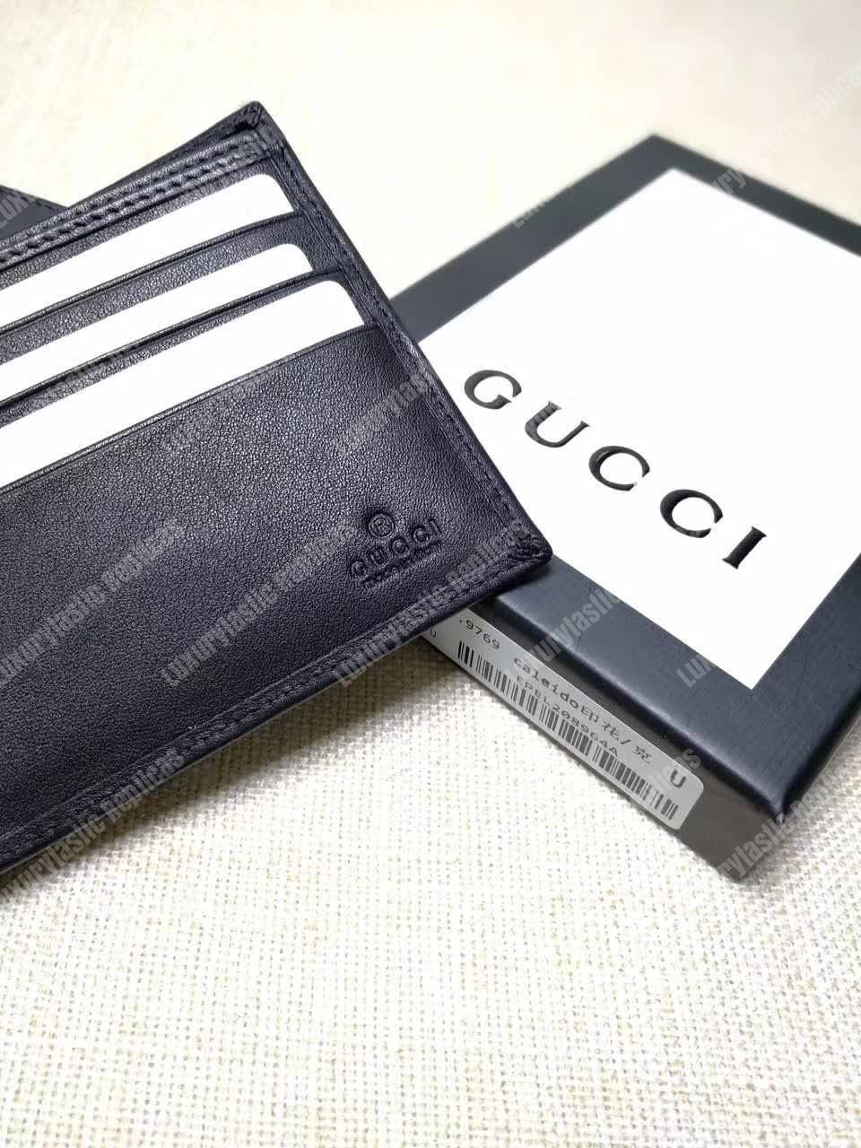 G*u*i leather bi-fold wallet black