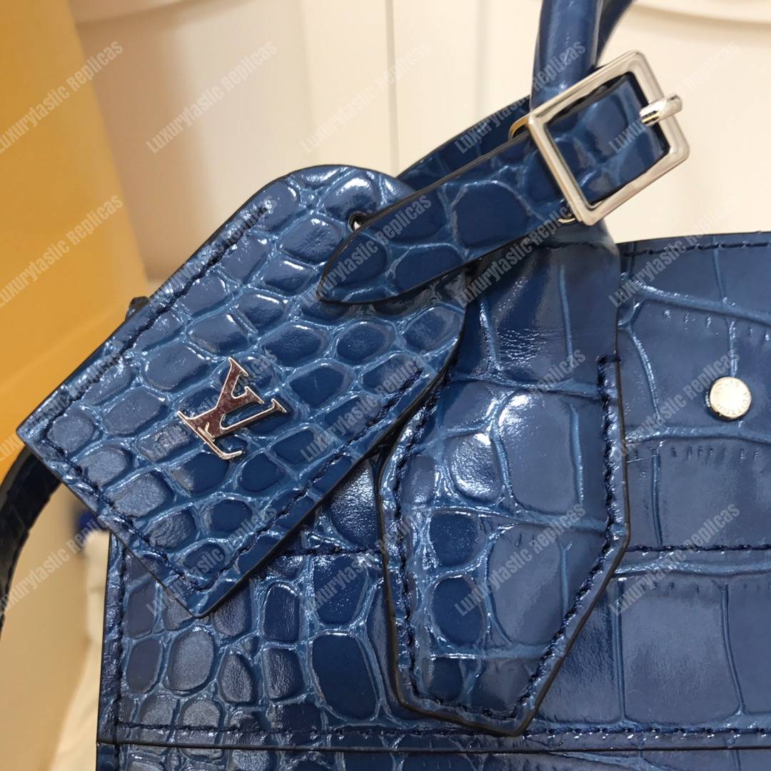 LV City Steamer PM Crocodilien Briliant Bleu Ocean