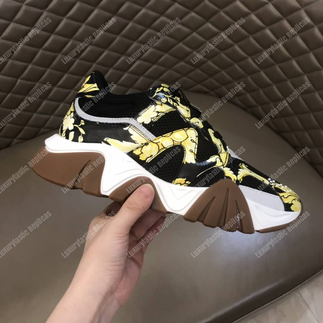 Versace Squalo Sneakers Black/Flower Print