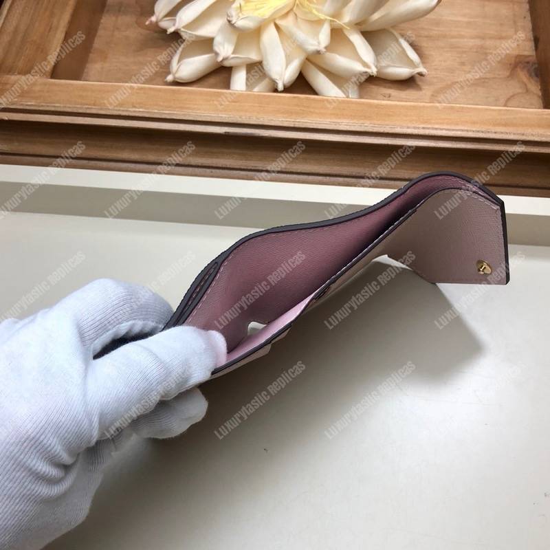 LV Zoé Wallet Monogram Rose Ballerine colored leather