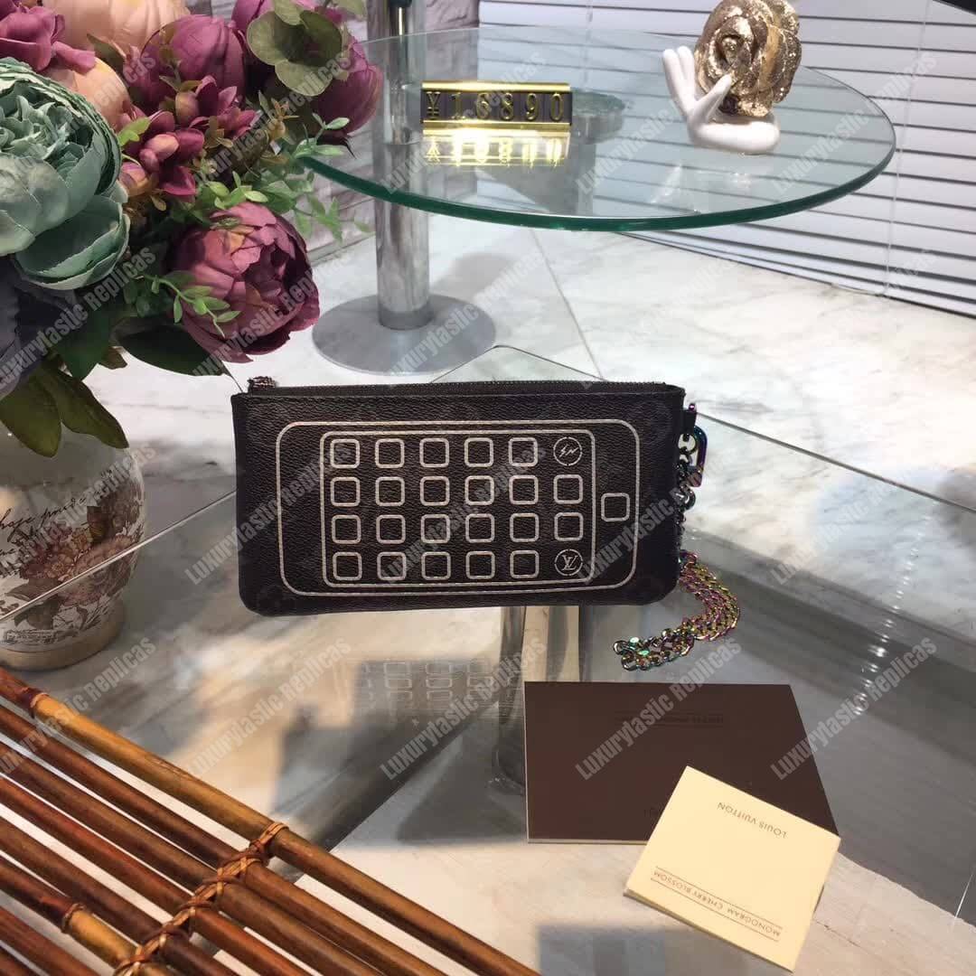LV iPhone Pouch Monogram Eclipse Flash