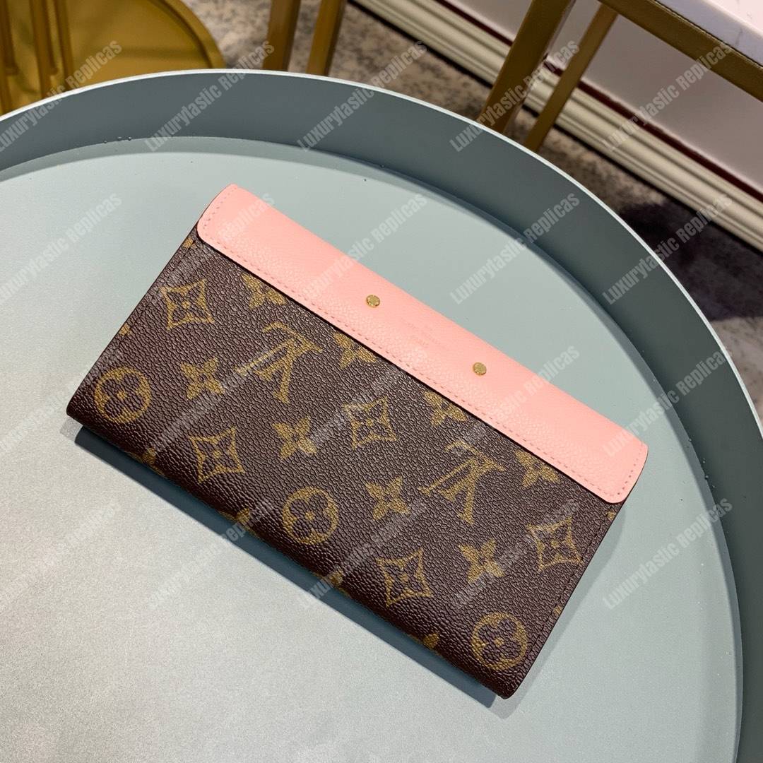 LV Pallas Wallet Monogram Canvas Peach