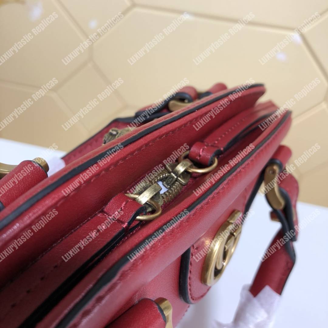 G*u*i re(belle) medium shoulder bag leather red