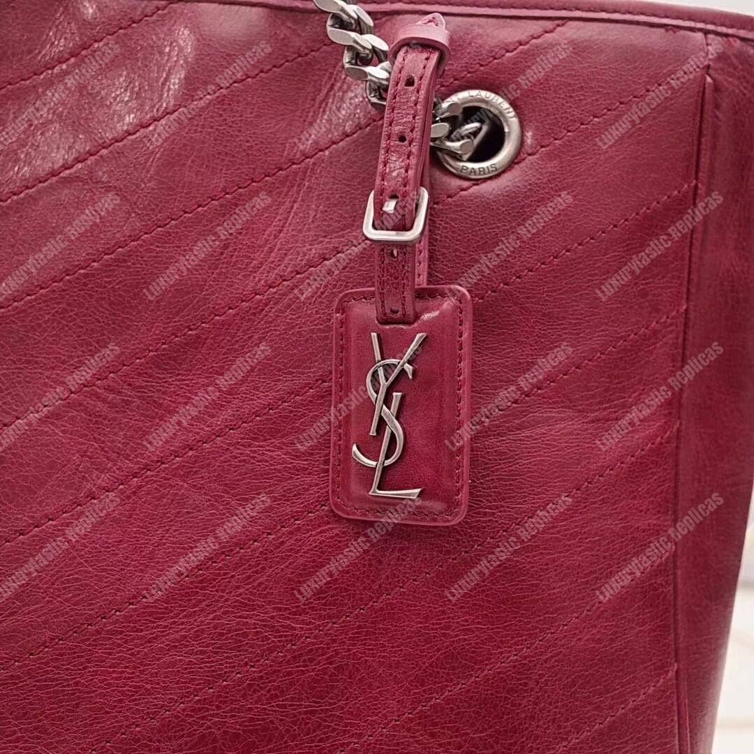 Saint Laurent Large Niki Shopping Bag Dark Red