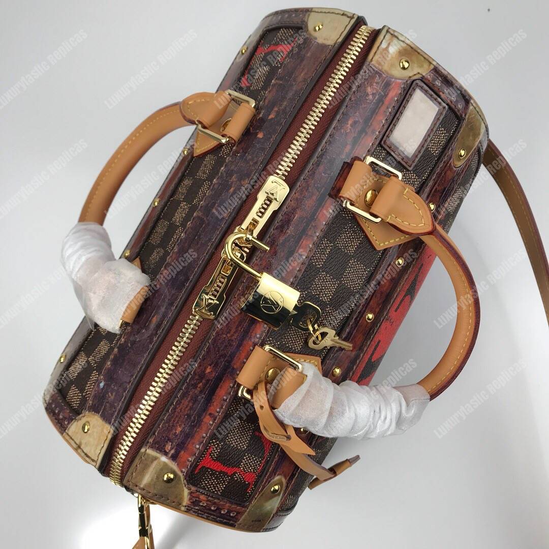 LV Speedy Bandouliere 25 Damier Time Trunk