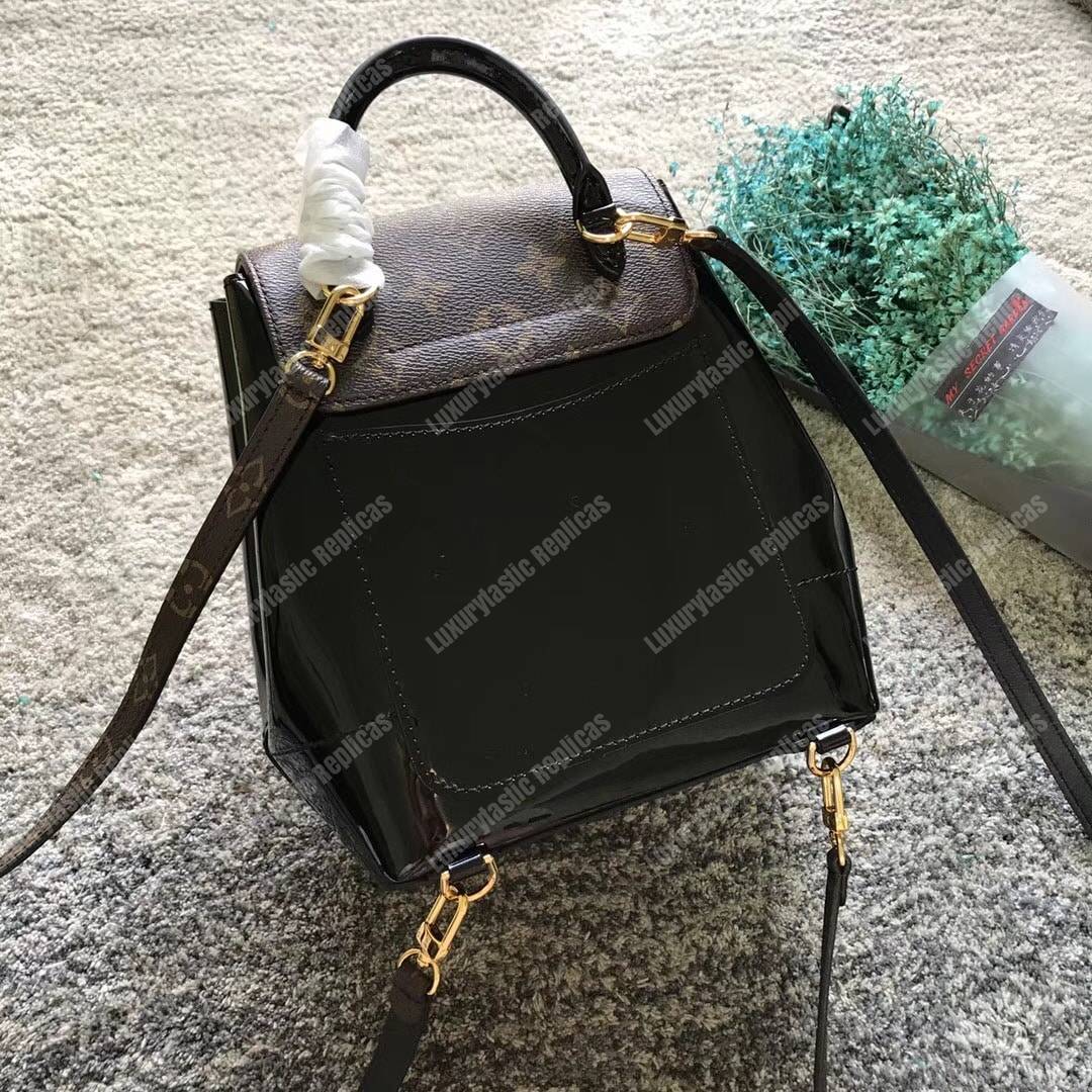 LV Hot Springs Backpack Patent Leather Black
