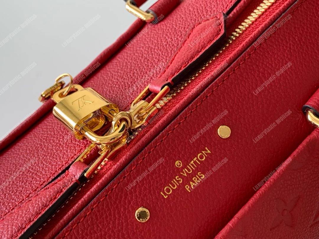 LV Speedy Bandouliere 25 Monogram Empreinte Leather Scarlet