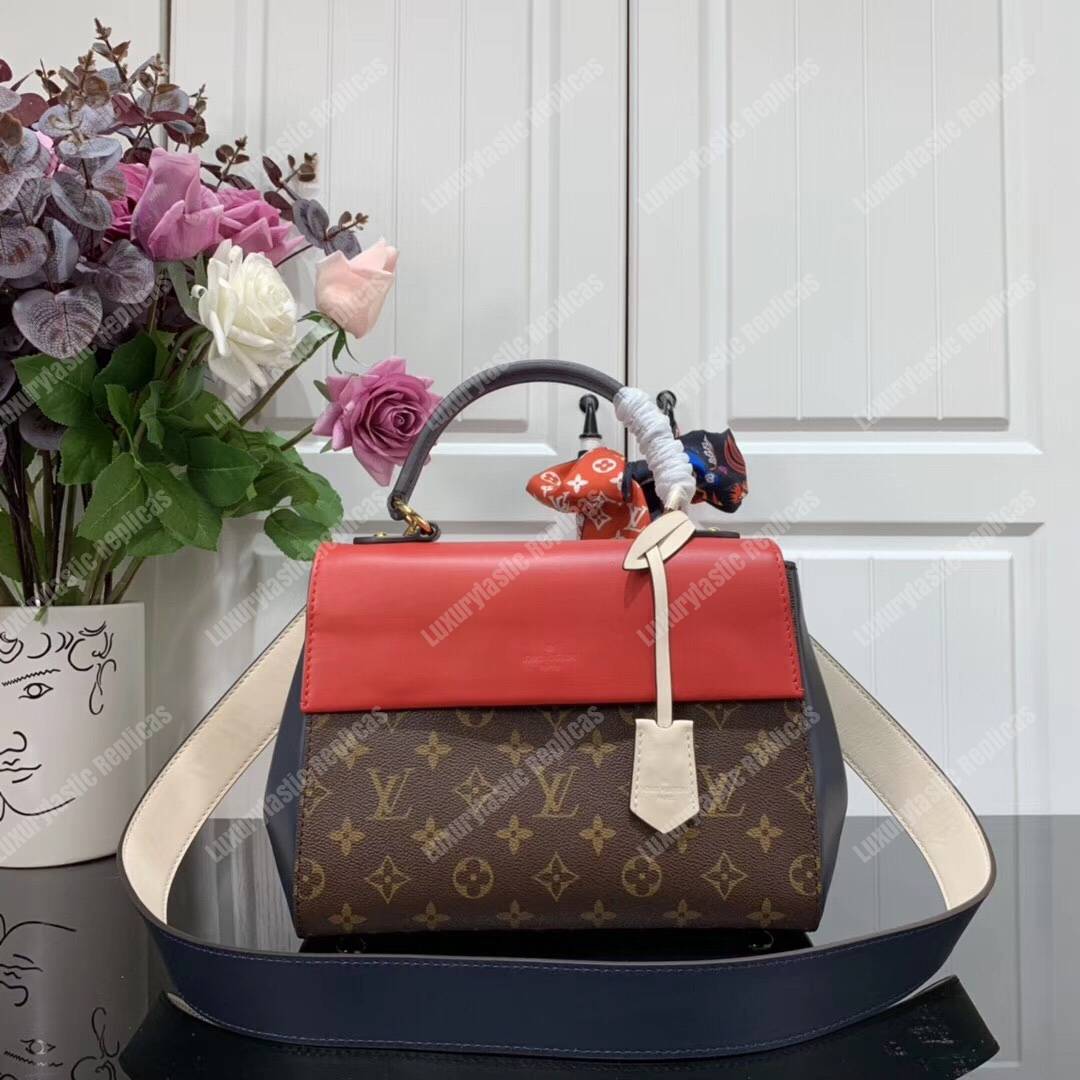 LV Cluny BB Handbag Monogram Lie de Vin Red