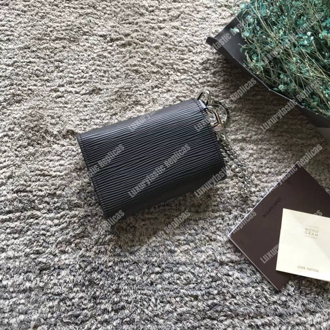 LV Rivets Chain Wallet Epi Leather