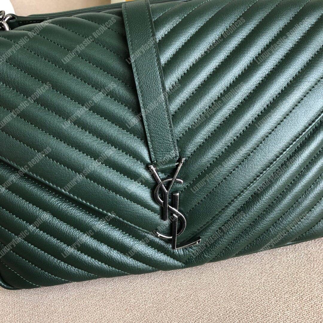 Saint Laurent Large College In Dark Green