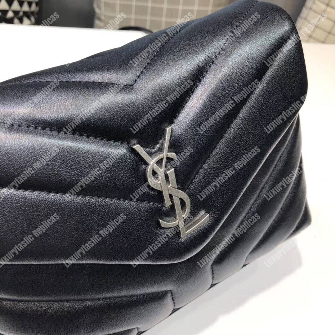 Saint Laurent Loulou Toy Bag In Matelassé “Y” Leather Black