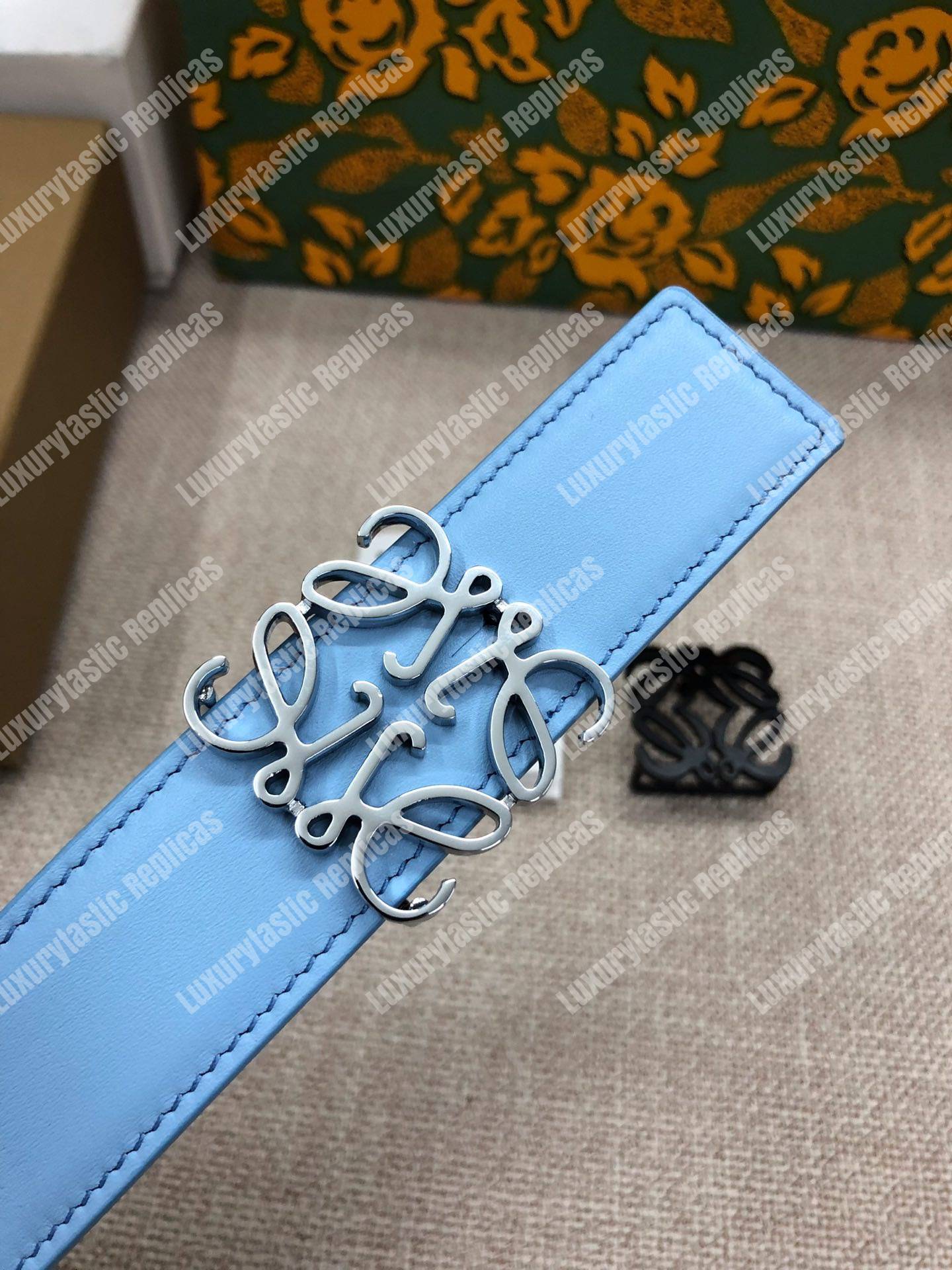 Loewe Anagram Belt 3.2Cm Sky Blue