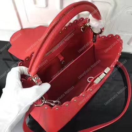LV Capucines PM Red