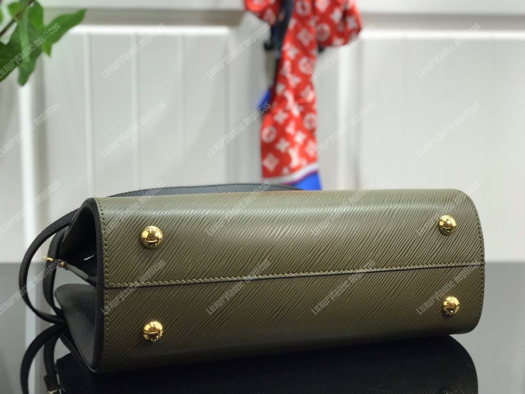 LV Twist Tote Epi Leather Kaki Creme Noir