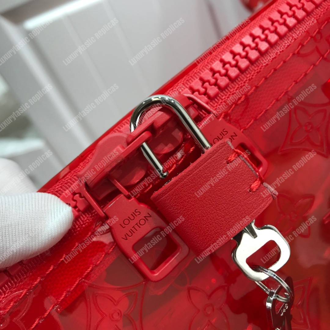 LV Keepall Bandouliere Monogram 50 Red PVC