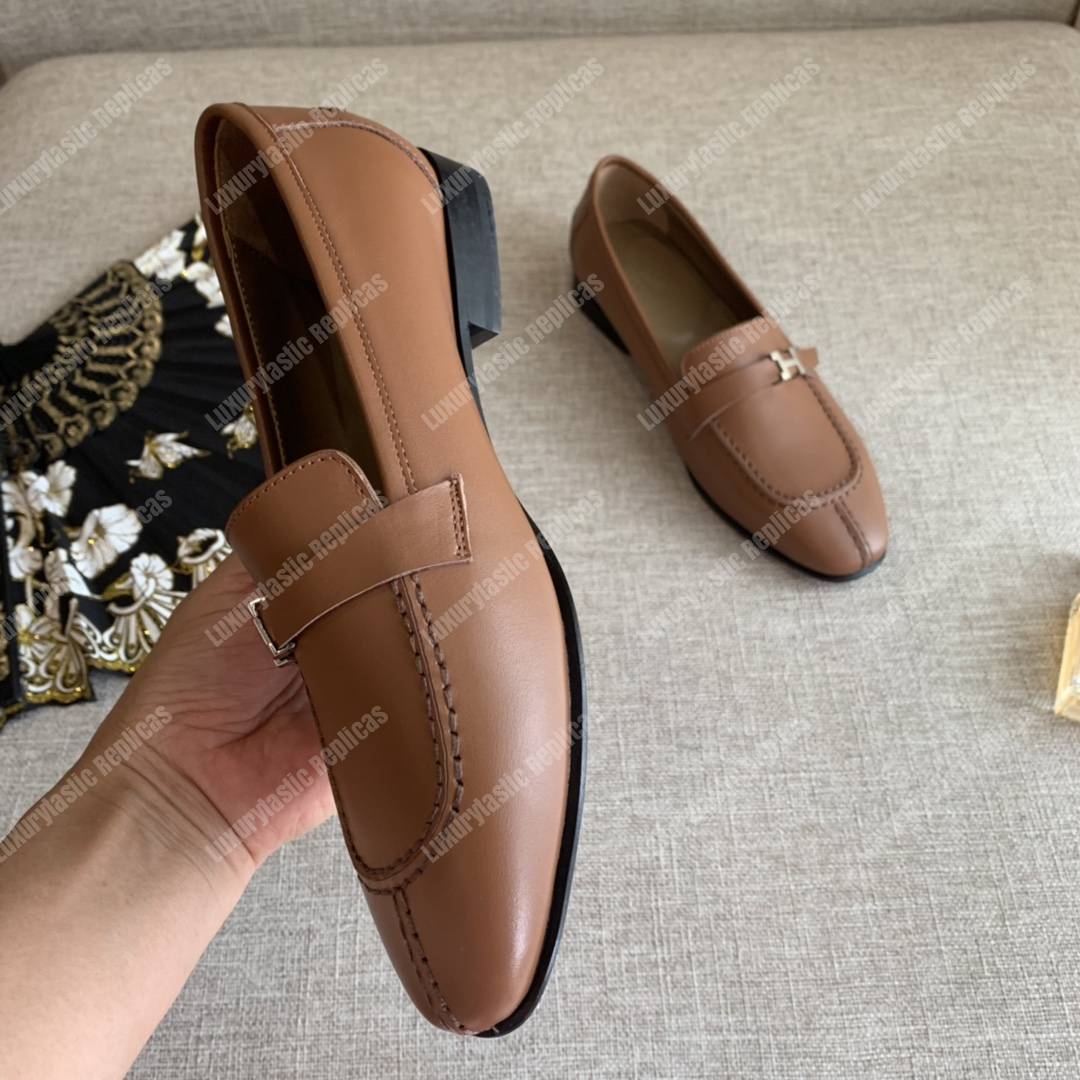 H**mes h buckle loafer baige