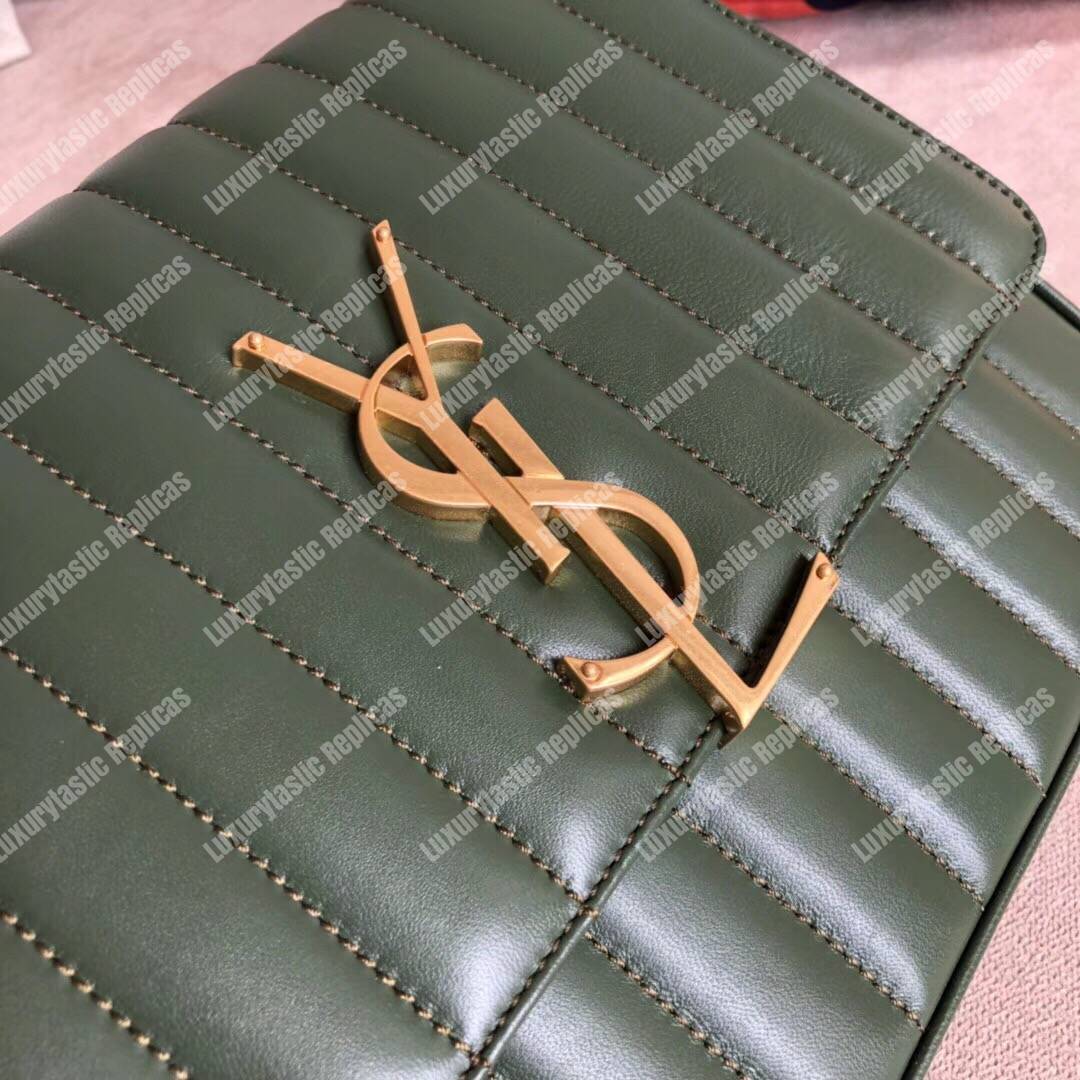 Saint Laurent Vicky Large Dark Green