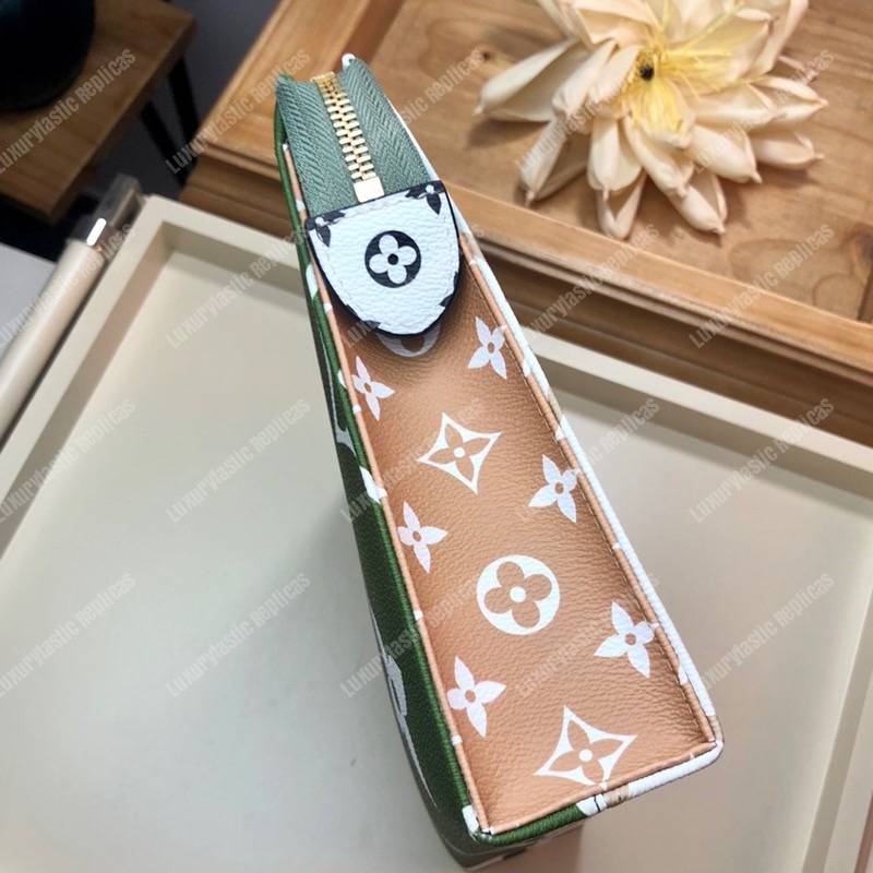 LV Toilet Pouch XL Monogram Khaki