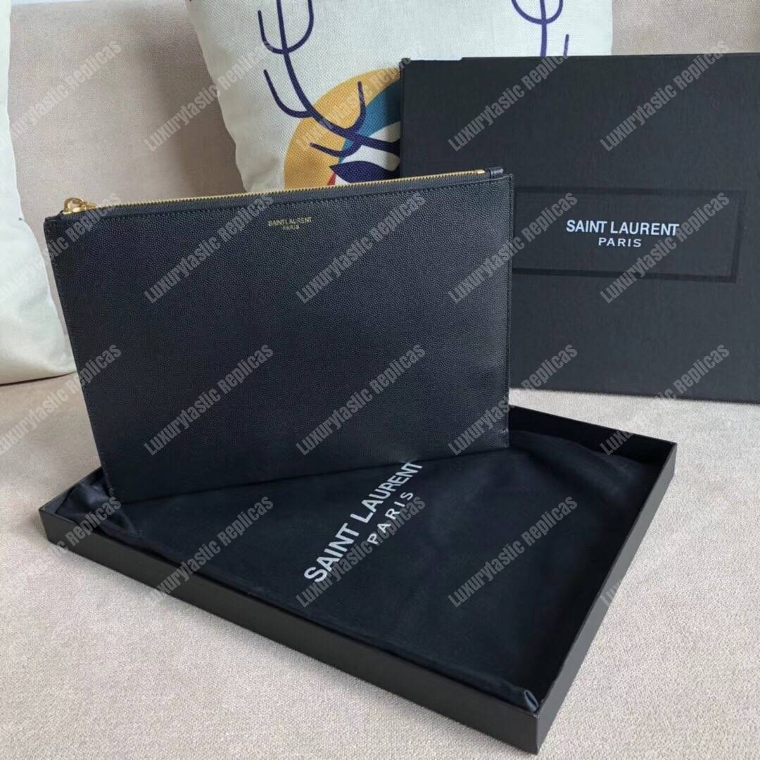 Saint Laurent Zipped Tablet Holder Black