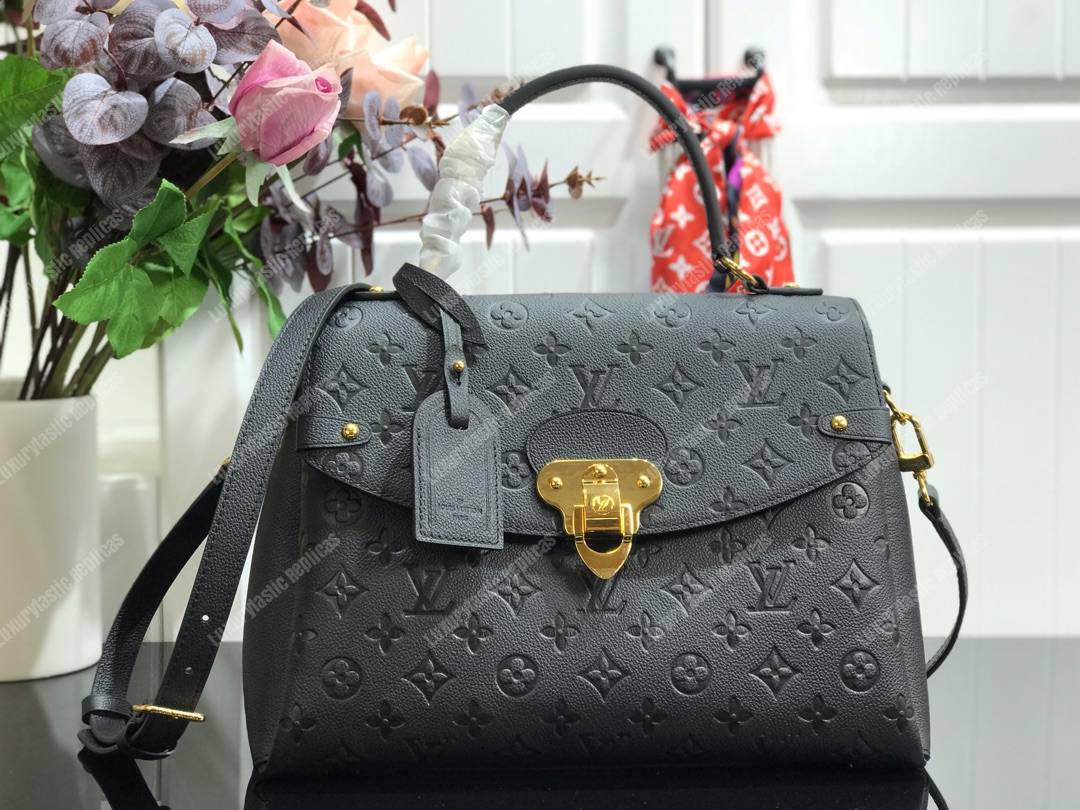 LV Georges MM Monogram Empreinte Leather Black