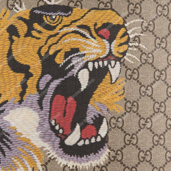 G*u*i tiger print gg sup*e backpack