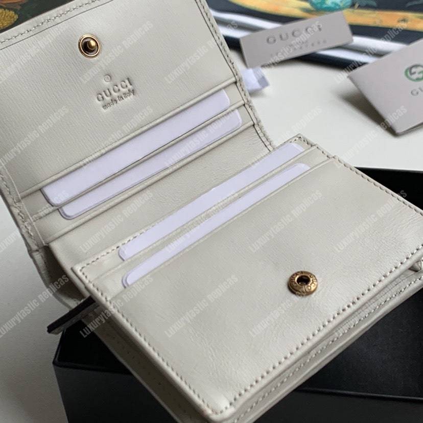 G*u*i leather card case with double g off-white