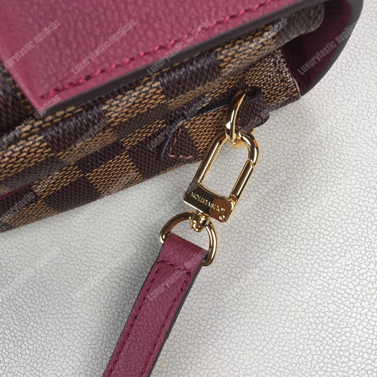 LV Clapton PM Damier Ebene Raisin