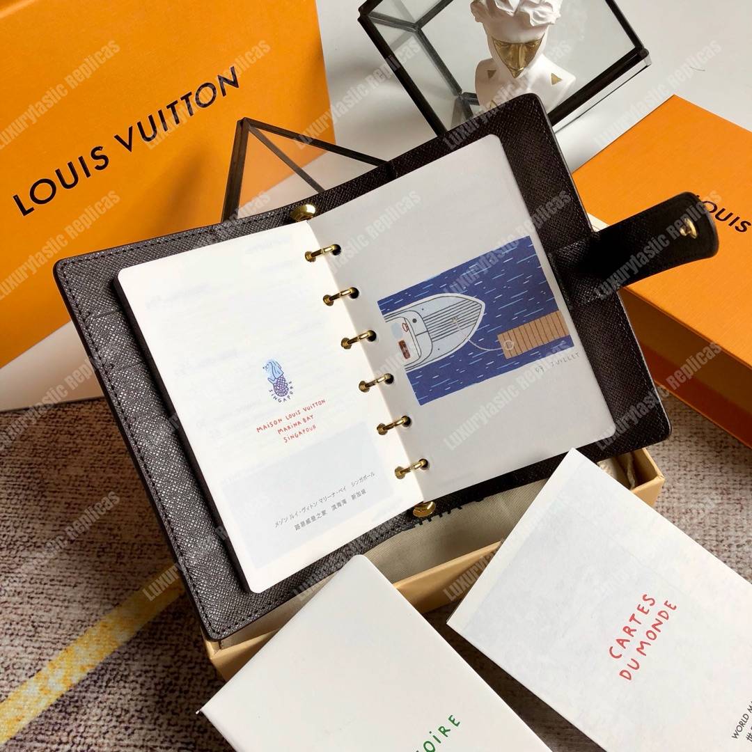 LV Small Ring Agenda Cover Damier Ebene
