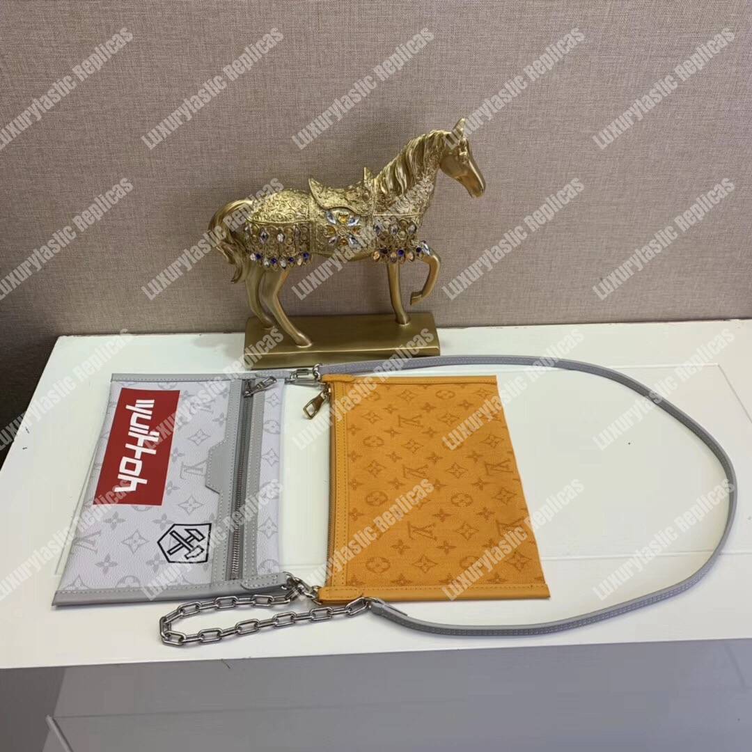 LV Double Flat Messenger Monogram Blanc