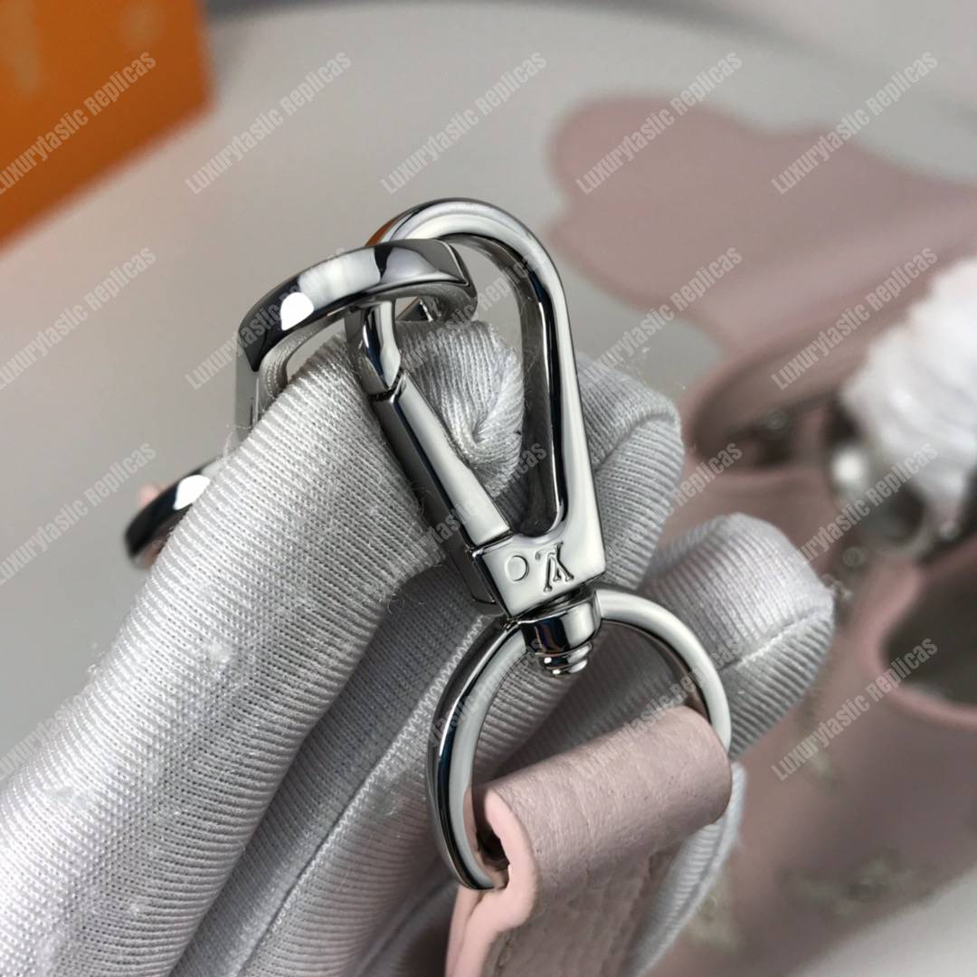 LV Capucines BB Taurillon Leather Monogram Flowers allover Rose Ballerine