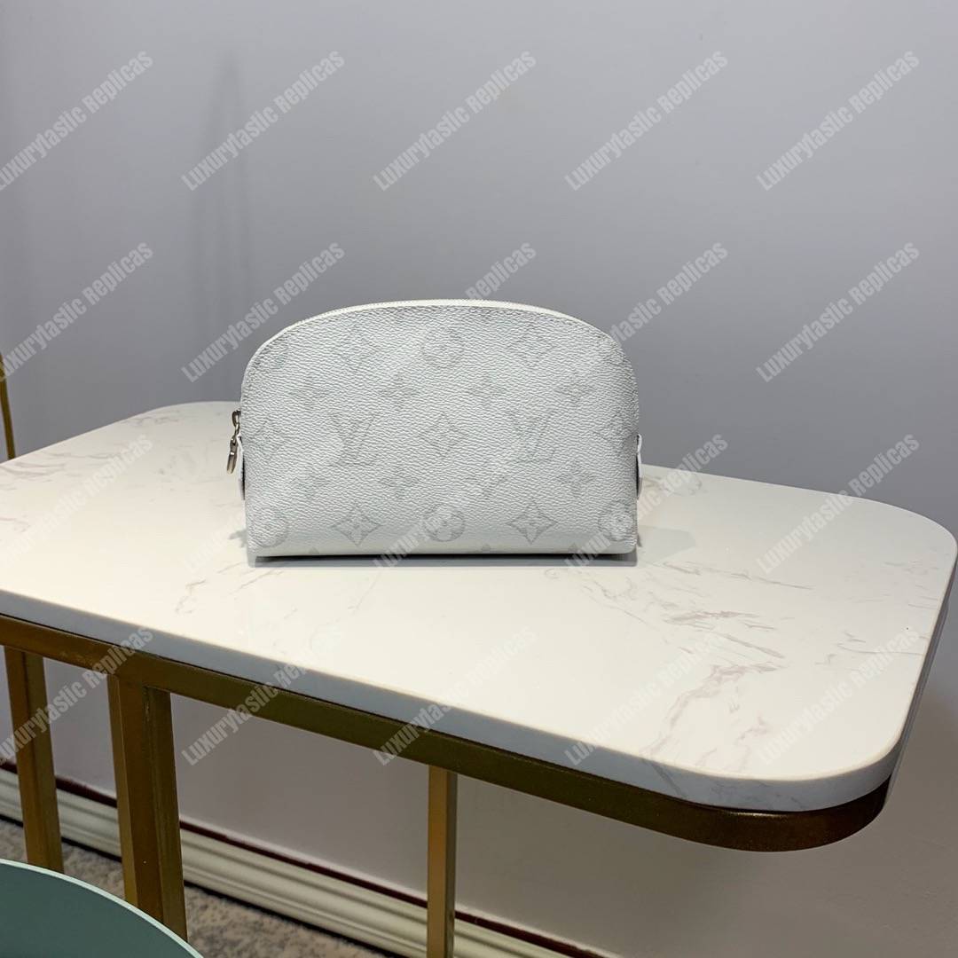 LV Cosmetic Pouch PM Monogram White