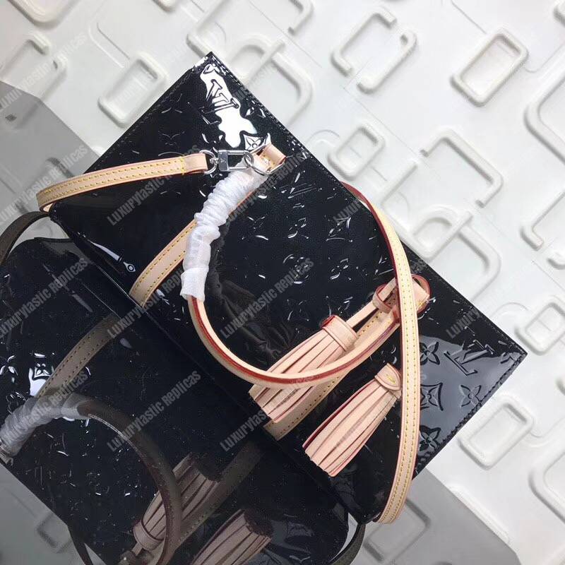 LV Monogram Vernis Neo Triangle Bag Black