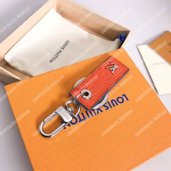 LV Epi Mix Bag Charm and Key Holder Orange