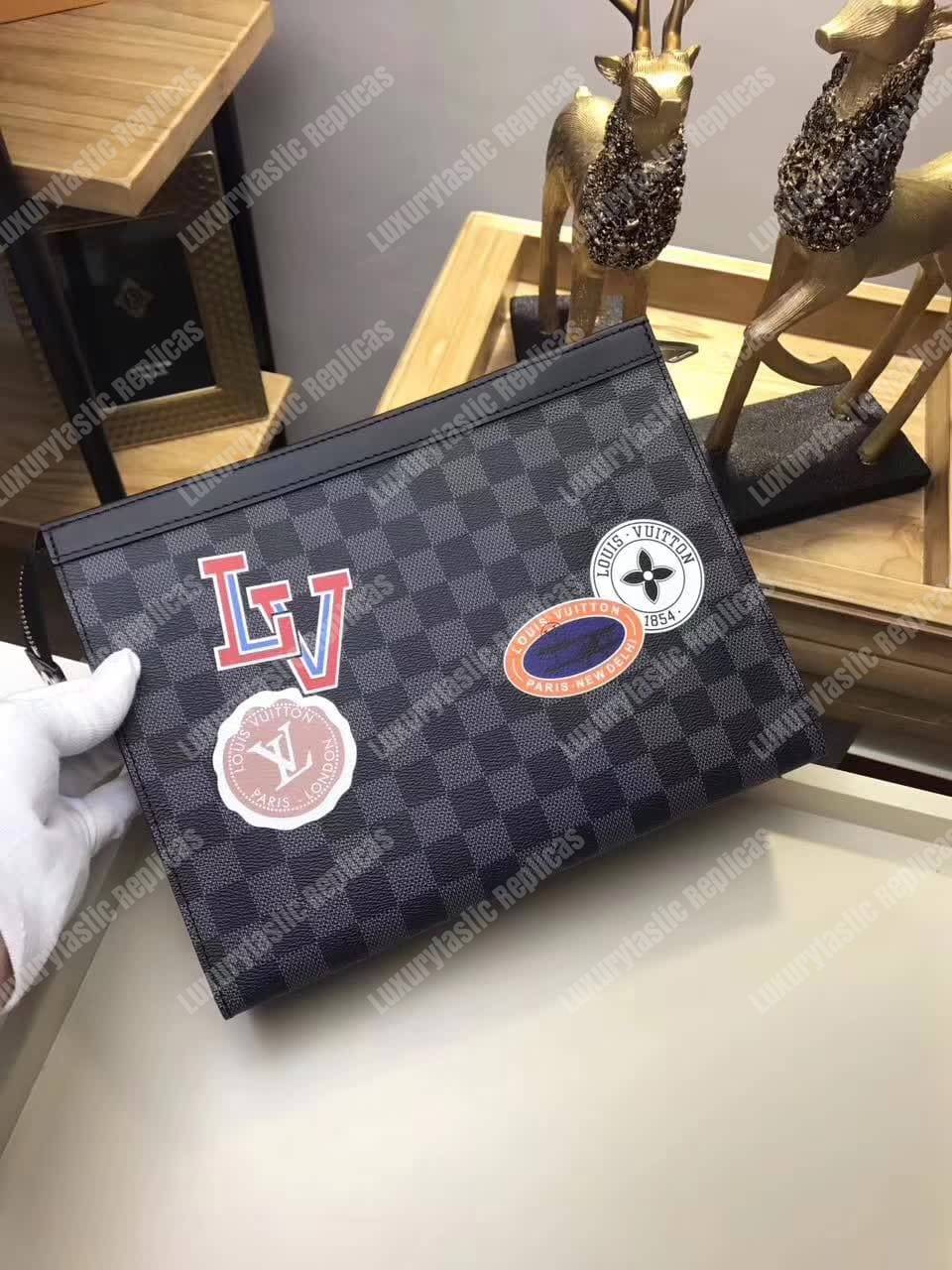 LV Pochette Voyage MM Damier Graphite Canvas 2017