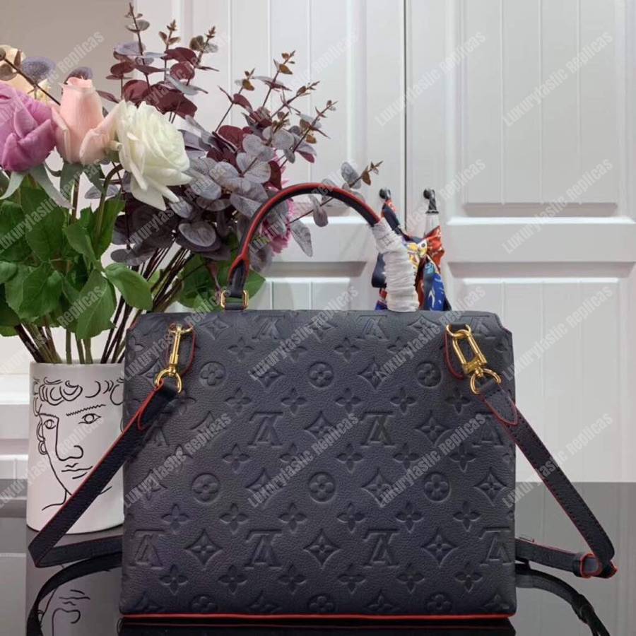 LV Marignan Messenger Bag Monogram Empreinte Marine Rouge