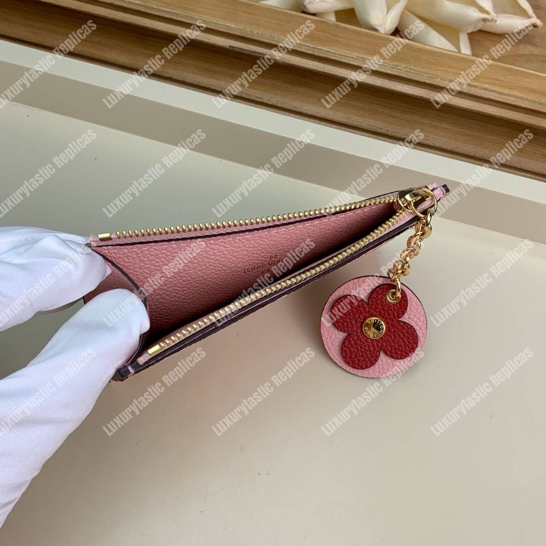 LV Zipped Card Holder Monogram Pink