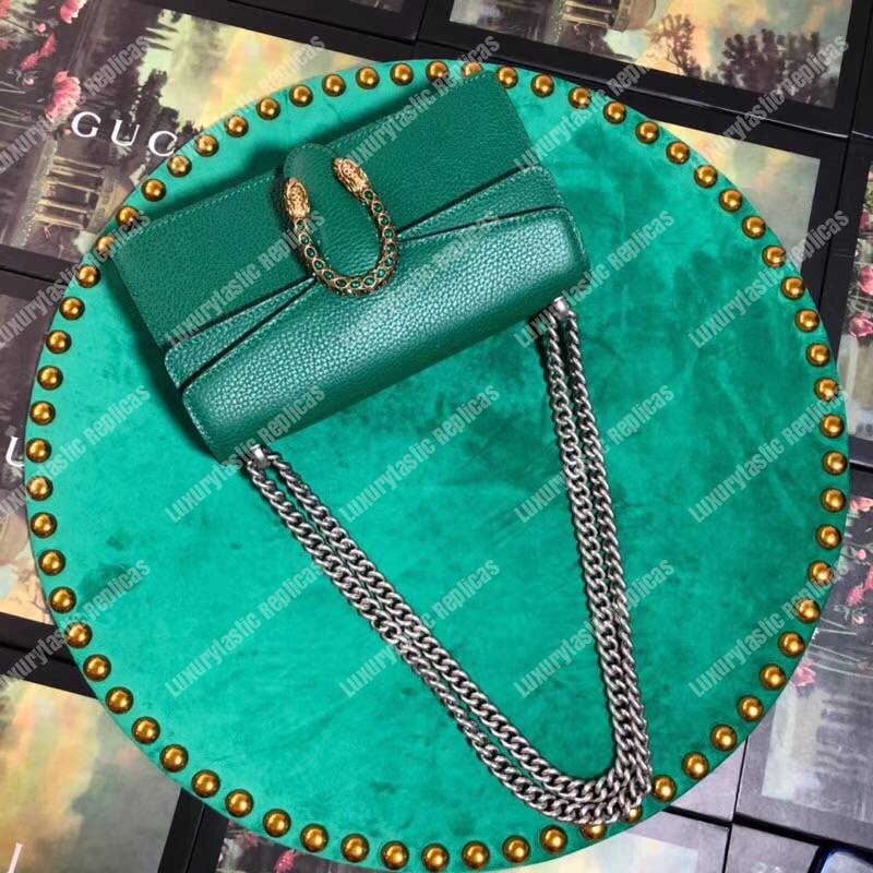 G*u*i dionysus leather small bag emerald green