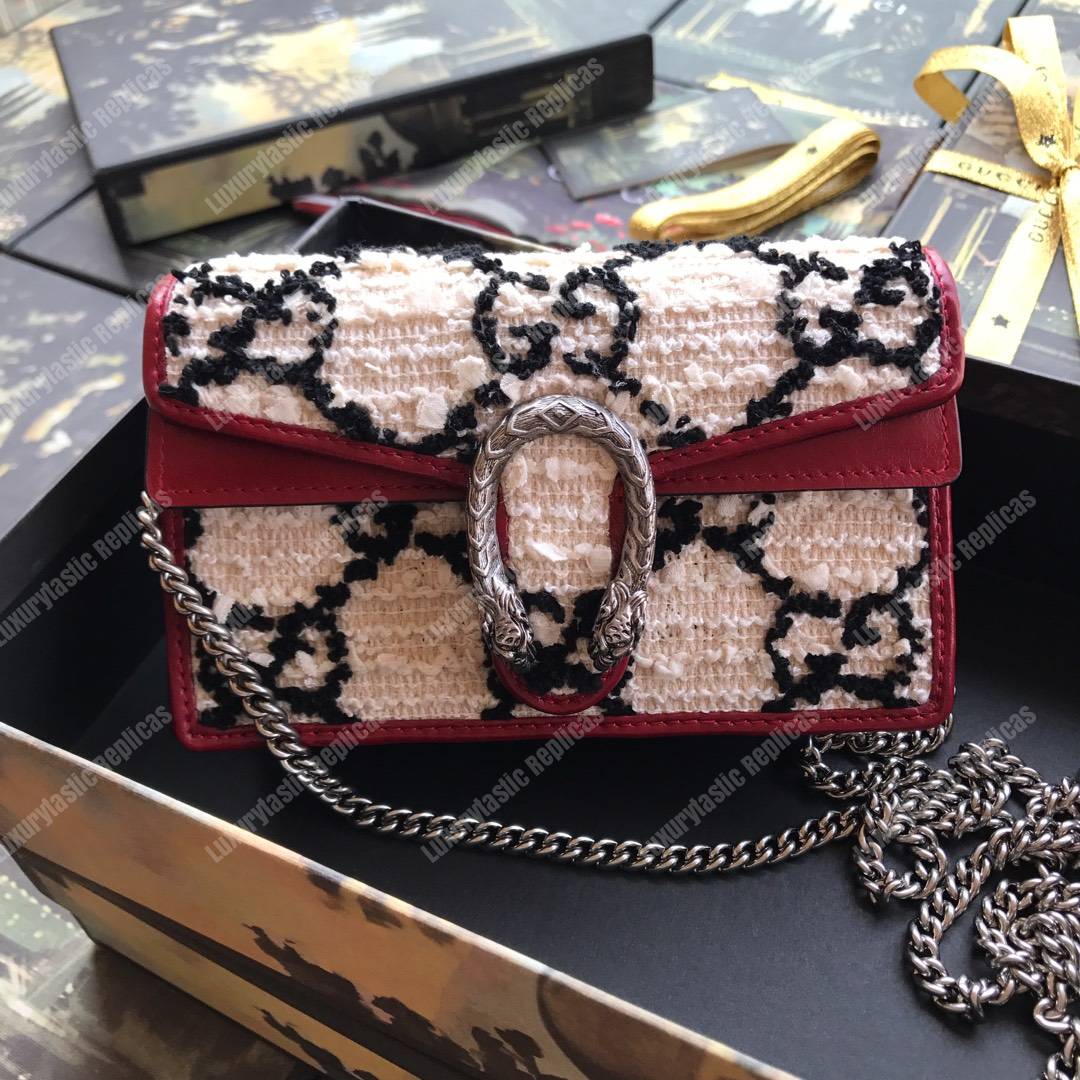 G*u*i dinoysus super mini bag white tweed