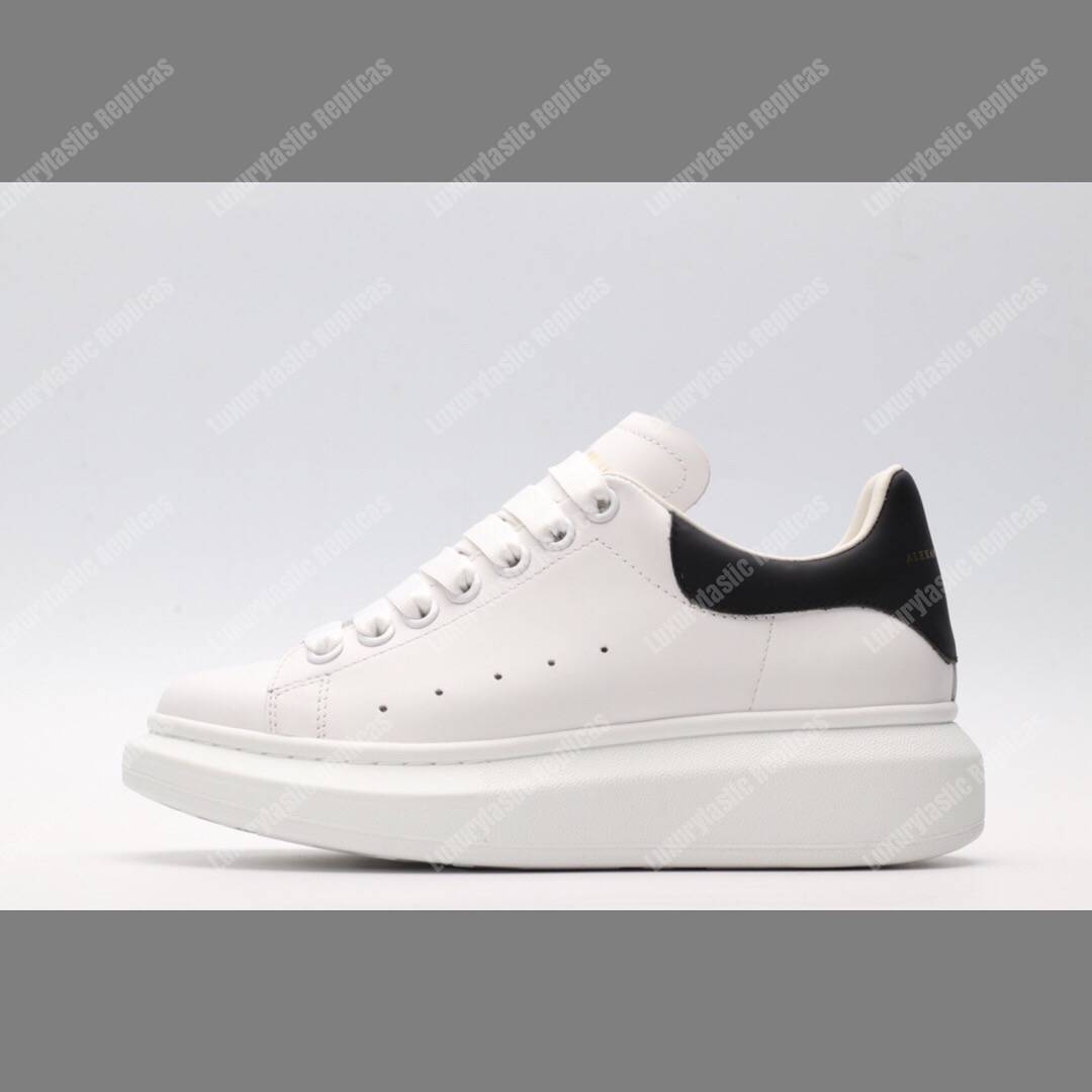 Harrods Alexander McQueen Leather Runway Sneakers White