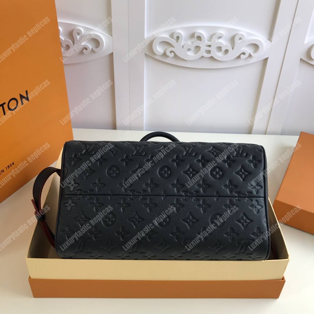 LV Speedy Bandouliere 30 Monogram Empreinte Leather Noir