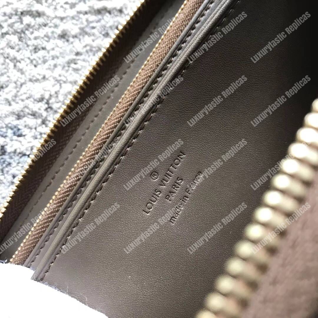 LV Zippy Wallet Patent Leather Brown
