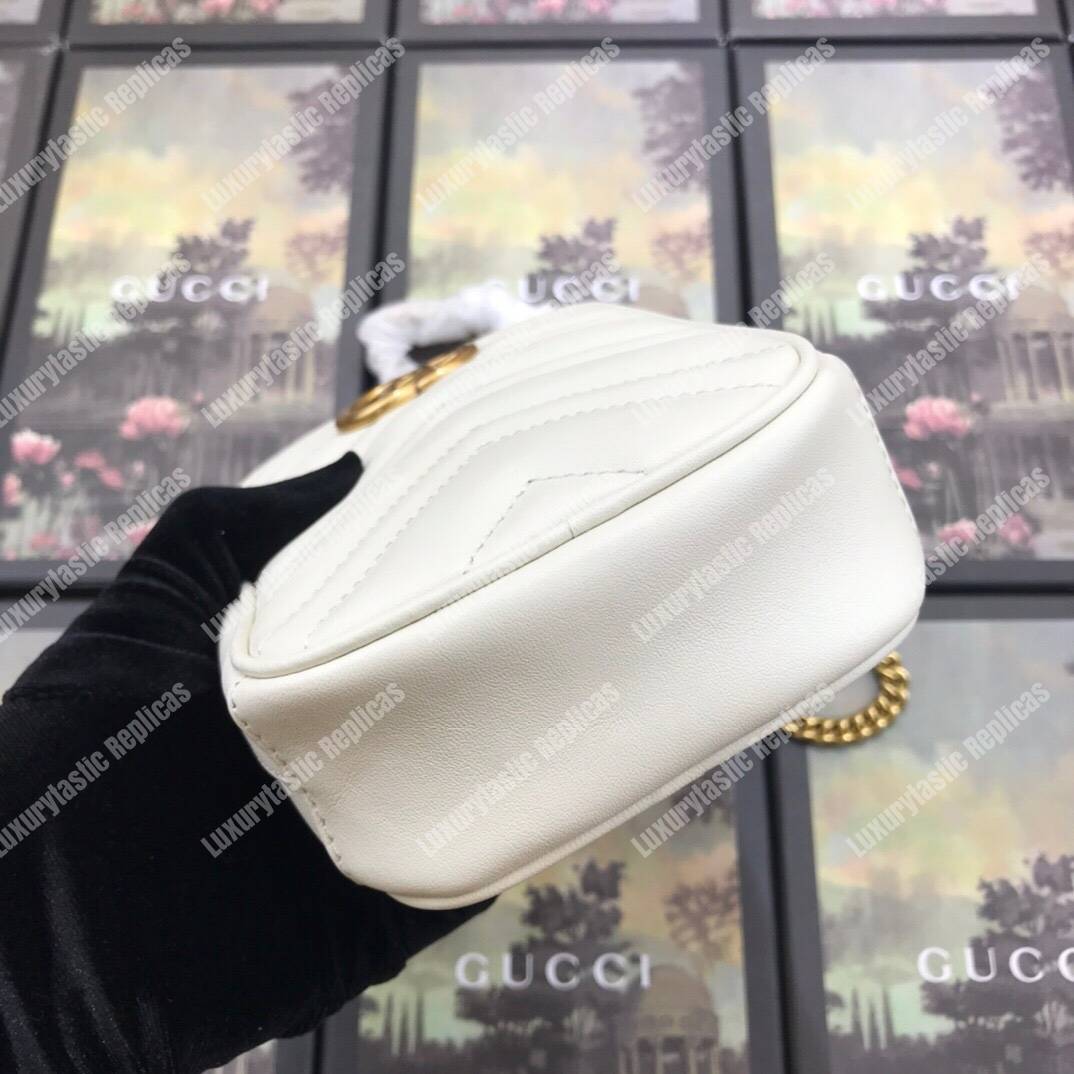 G*u*i gg marmont mini bag white