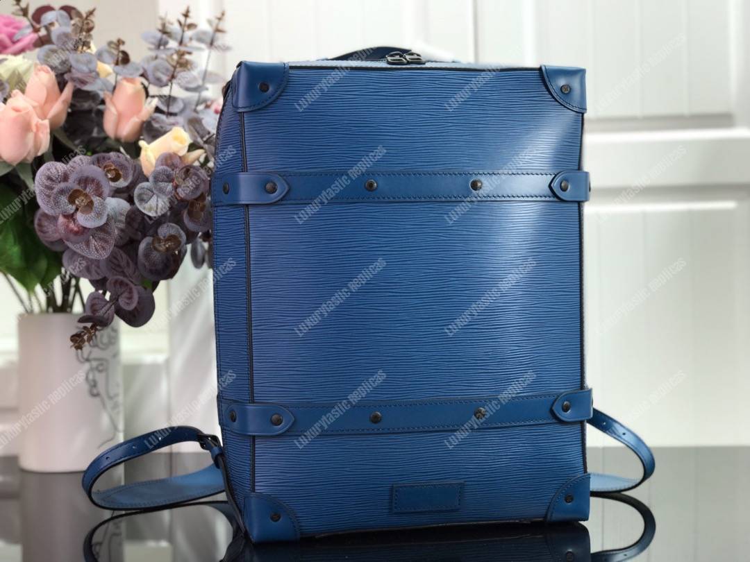 LV Soft Trunk Backpack PM Epi Leather Blue