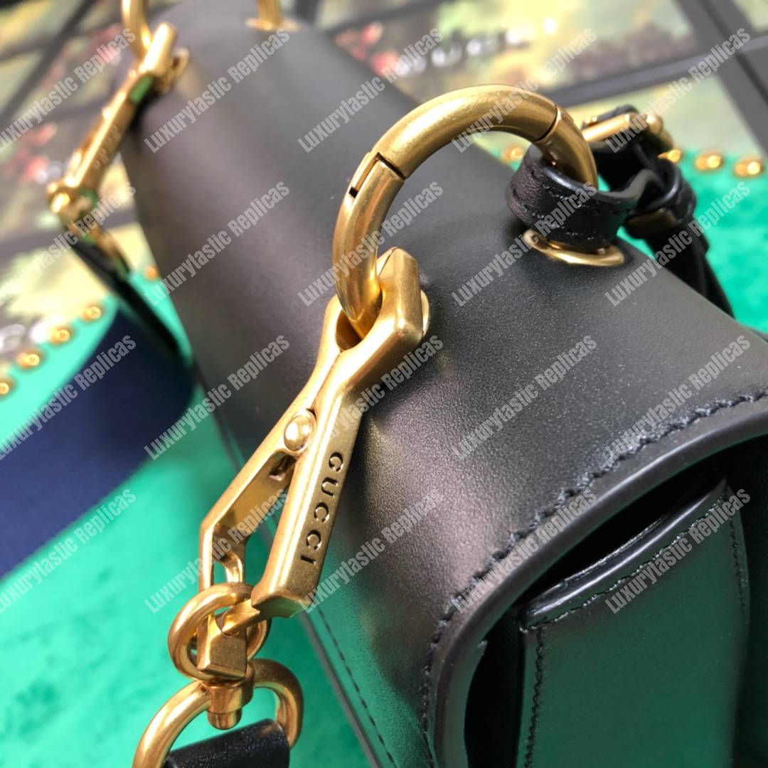 G*u*i queen margaret leather bag black