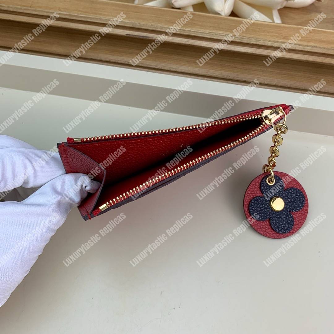 LV Zipped Card Holder Monogram Red