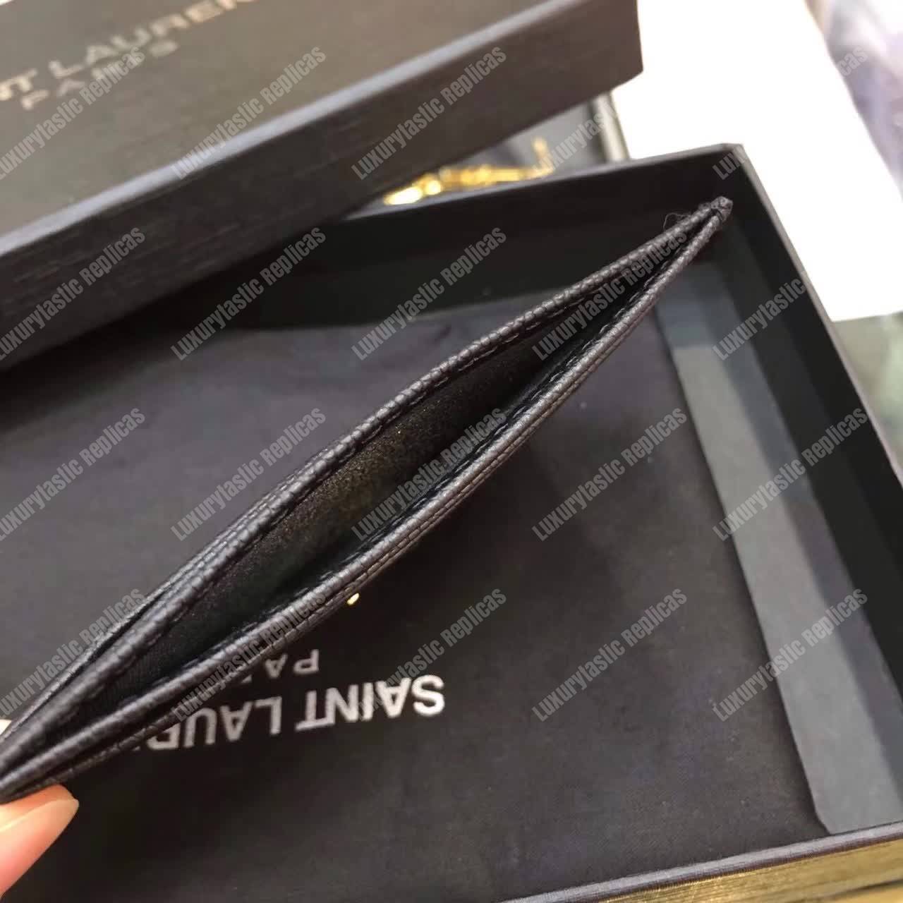 Saint Laurent Monogram Card Case Black