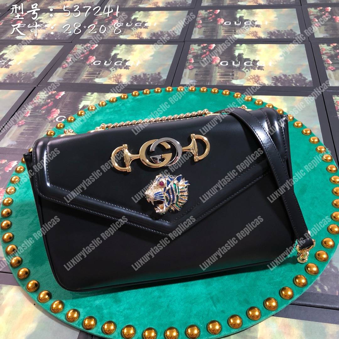 G*u*i rajah medium shoulder bag black
