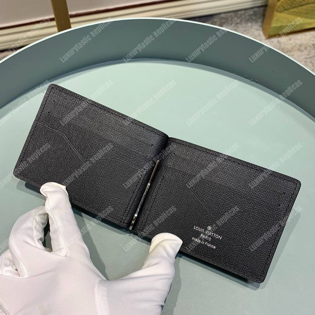 LV Pince Wallet Taiga Leather Noir